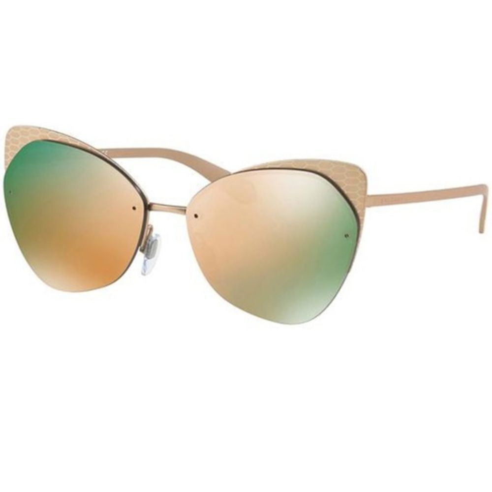 Bvlgari Sunglasses Pink Rose Gold Mirrored Lens